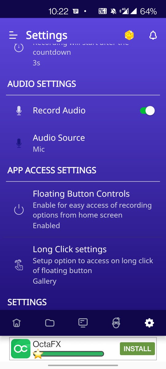 audio settings and much more