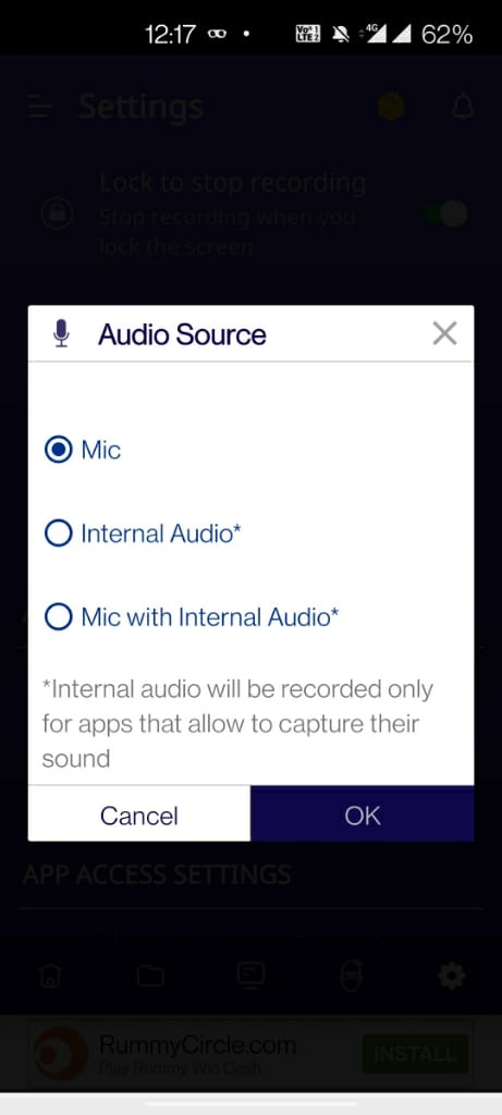 choose audio to use